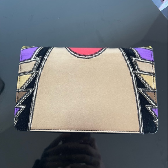 Givenchy black suede clutch / bag with gold chain - Picture 4 of 7